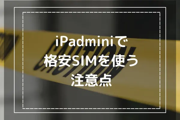 iPad miniでおすすめの格安SIM12社を比較解説 -絶対に後悔しない永久