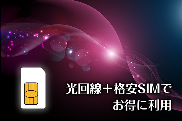 光回線＋格安SIMでお得に利用することができる！