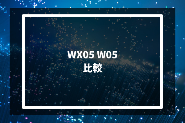 WX05 W05 比較
