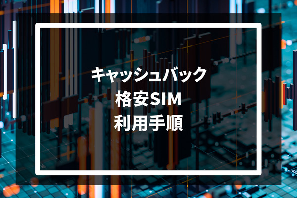 キャッシュバック格安SIM利用手順