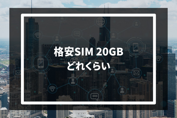 格安SIM 20GB どれくらい